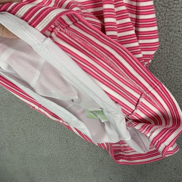 Lilly Pulitzer Dress Women's Small Pink White Brielle Striped Polyester Cotton - Picture 15 of 16